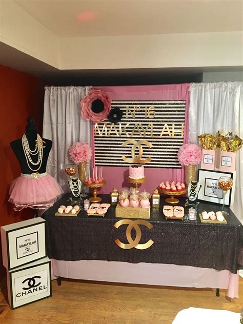 sweet 16 chanel themed party